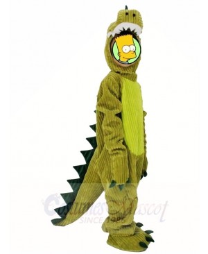 For Children/ Kids Green Dinosaur Pajamas Pyjama Mascot Party Halloween Christmas Xmas Costumes