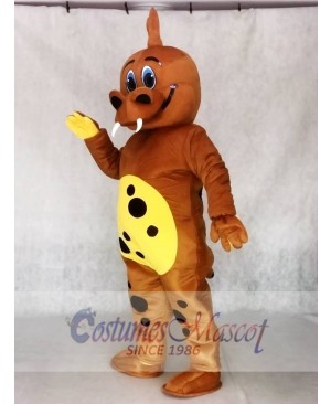 Golden Brown Dinosaur Mascot Adult Costumes Animal