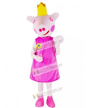 Pink Pig Princess Mascot Costume