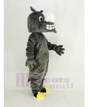 Gray Rhino Mascot Costume Animal