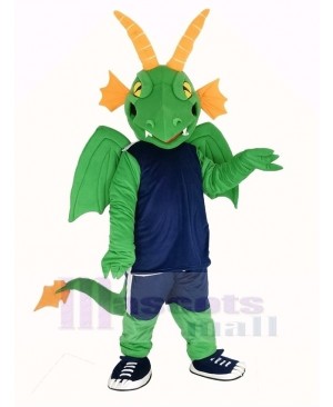 Green and Orange Dragon Mascot Costume