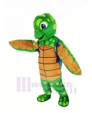 Sea Turtle with Blue Shell Mascot Costume Animal