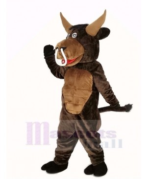 Brown Muscle Bull Mascot Costume Animal