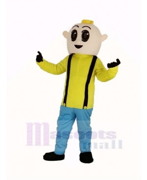 Boy with Yellow Shirt Mascot Costume