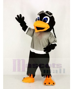 Skyhawk with Gray T-shirt Mascot Costume Animal