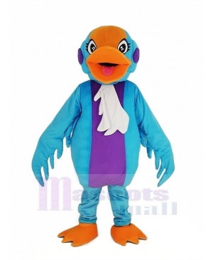 Red Head Blue Swan Bird Mascot Costume Animal