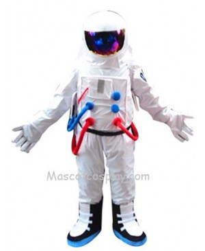 Astronaut Space Suit with Backpack Mascot Costume Fancy Dress Outfit