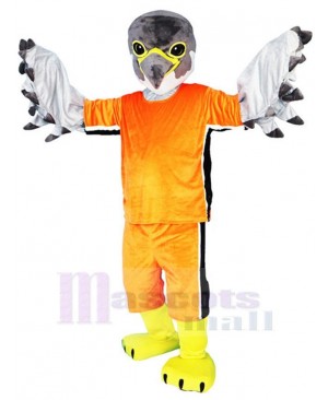 Sports Gray Eagle Hawk Mascot Costume Animal