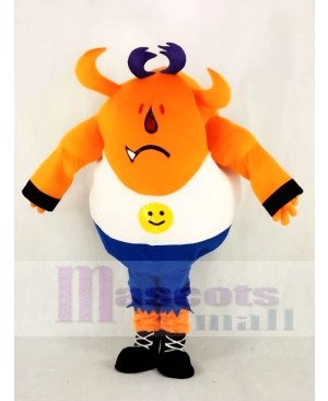 Orange Monster with Long Ears Mascot Costum