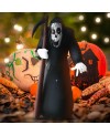 6ft Inflatable Grim Reaper with Scythe Prop Sickle Death Decoration Halloween Holiday Outdoor Yard Lawn Art Decor