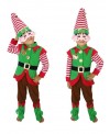 Kid Cosplay Dress Suit Boy Girl Performance Uniform Green Christmas Elf Clothes Santa's Costume Clown Clothes Halloween