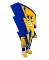 Angular Lightning Mascot Costume