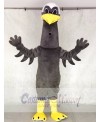 Fierce Dark Grey Crane Mascot Costumes Bird