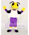 Yellow Hornets in Purple Coat Mascot Costume Animal