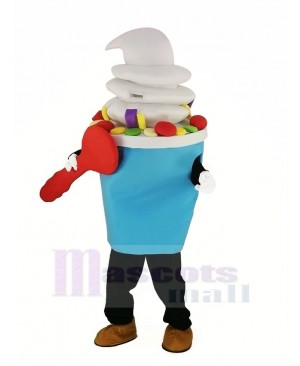 Light Blue Ice Cream Mascot Costume Cartoon