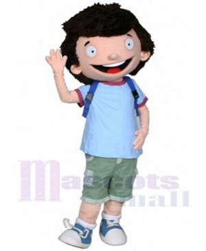 School George Brown Boy Mascot Costume Cartoon