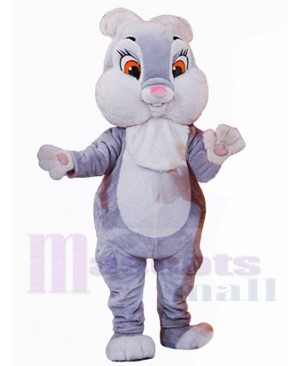 Purple Bunny Rabbit Mascot Costume Animal with White Belly