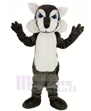 Dark Gray Wolf Mascot Costume Animal