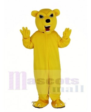 Yellow Funny Bear Mascot Costume