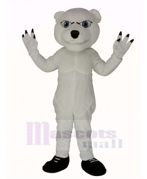 Muscle Polar Bear Mascot Costume Animal