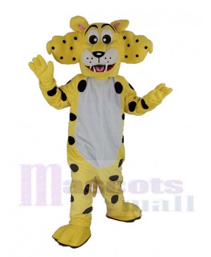 Funny Yellow Cheetah Mascot Costume