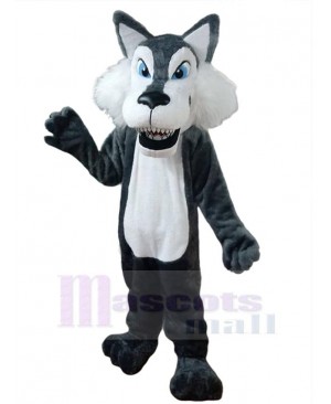 Lovely Gray Wolf Adult Mascot Costume Animal