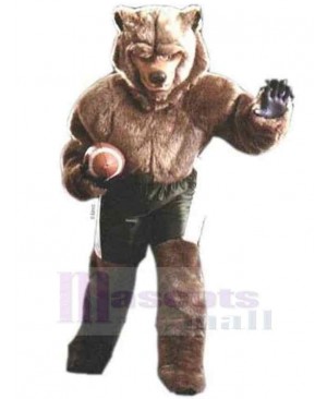Brown Wolf Mascot Costume Animal with Sports Shorts