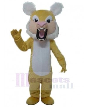 Ferocious Yellow Tiger Mascot Costume Animal