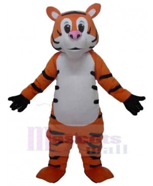 Pink Nose Tiger Mascot Costume Animal