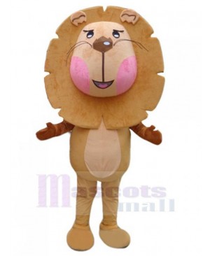 Funny Brown Lion Mascot Costume Cartoon