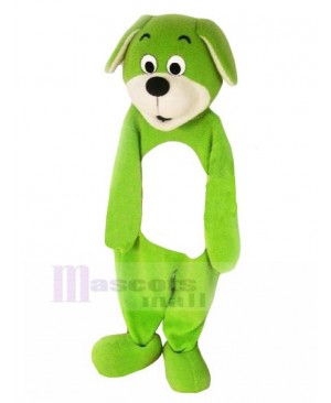 Happy Green Boxer Dog Mascot Costume with Long Ears Animal