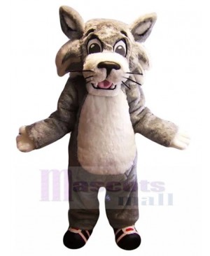 New Arrival Grey and White Wildcat Mascot Costume Animal