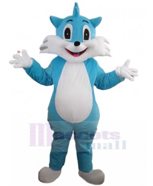 Amiable Light Blue Cartoon Cat Mascot Costume Animal