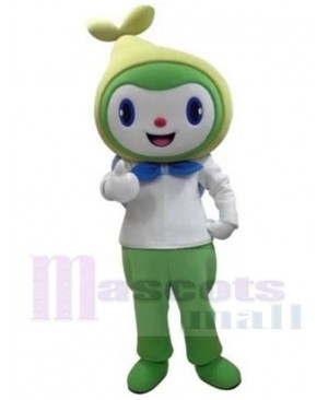 Cute Green Elf Mascot Costume Cartoon