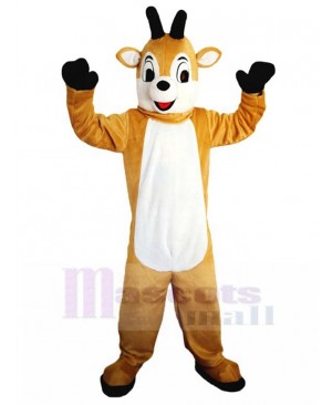 Likable White and Brown Baby Deer Mascot Costume Animal