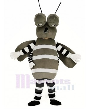 Gray Mosquito Mascot Costume Animal