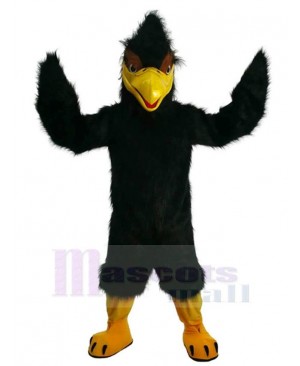 Plush Black Eagle Hawk Mascot Costume Animal