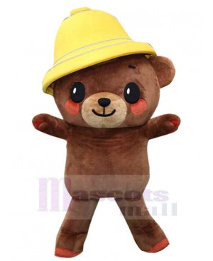 Bear with a Bell on the Head Mascot Costume Animal