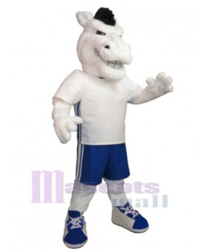 White Mustang Horse Mascot Costume Animal